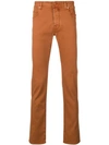 Jacob Cohen Slim-fit Straight Trousers In Orange