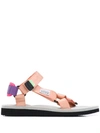 Suicoke Logo Open-toe Sandals In Pink