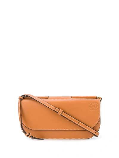 Loewe Gate Pochette Leather Bag In Brown