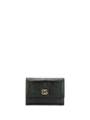 Dolce & Gabbana Embossed Snakeskin-effect Wallet In Black