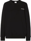 Burberry Fairhall Tb Crystal Embellished Cotton Sweatshirt In Black