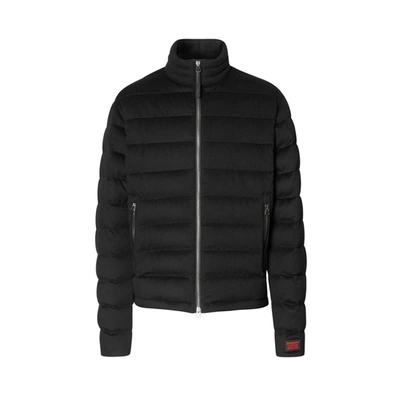 Burberry Lightweight Cashmere Puffer Jacket In Black