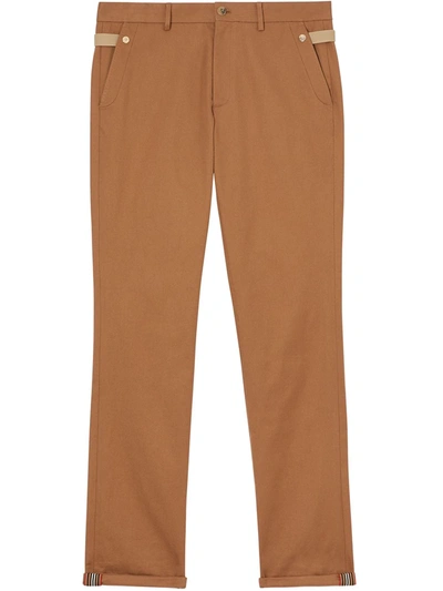 Burberry Classic Fit Cotton Chinos In Brown