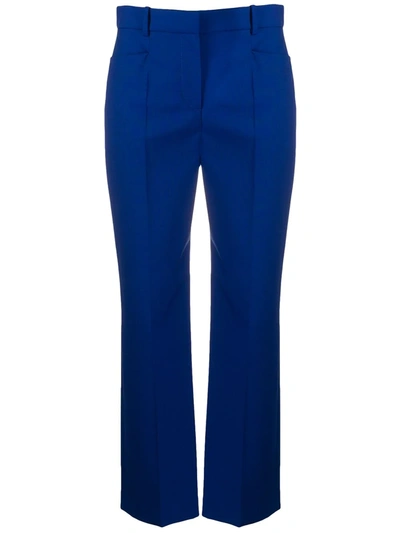 Joseph Sloe Toile De Laine Trousers In Cobalt Blue