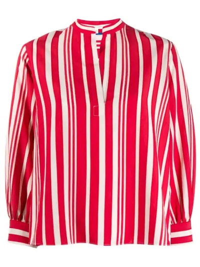 Chinti & Parker Red Striped Parasol Blouse