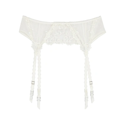 Wacoal Decadence Embroidered Suspender Belt In White
