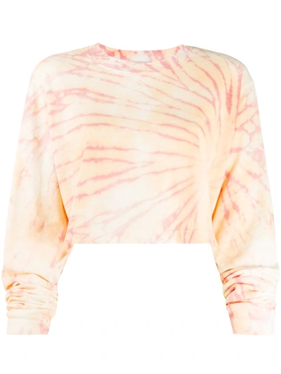 Cotton Citizen Tokyo Tie-dyed Cropped Cotton Top In Yellow