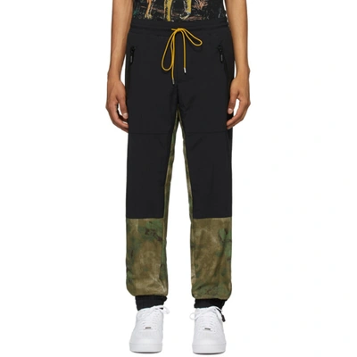 Rhude Camouflage Print Track Trousers In Black,green