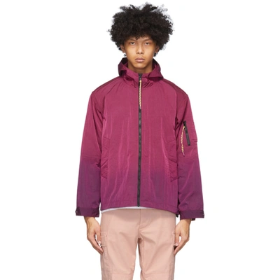 Aries Ombré-dyed Windbreaker Jacket In Pink