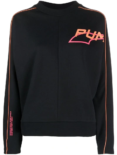 Puma Evide Black Printed Jersey Sweatshirt
