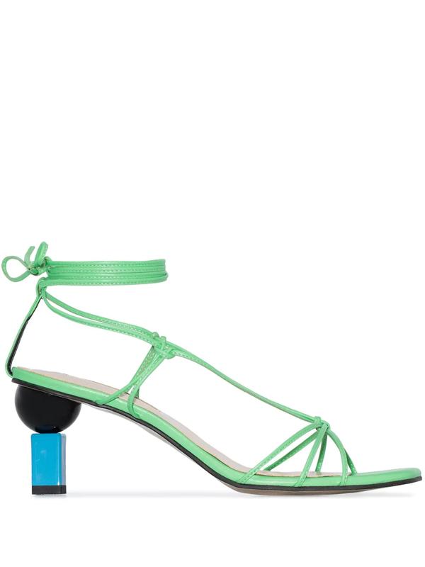 bright green sandals