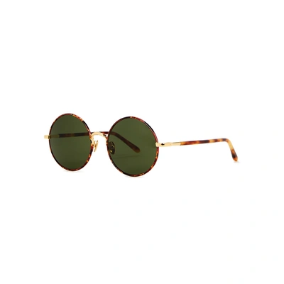 Linda Farrow Luxe Welch Tortoiseshell Round-frame Sunglasses