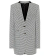 Givenchy Collarless Houndstooth Print Blazer In Black