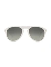 Persol Men's Gradient Translucent Keyhole Aviator Sunglasses In White/gray Gradient