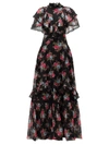 Erdem Mauricia Cutout Ruffled Floral-print Cotton And Silk-blend Voile Gown In Black Multi