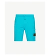 Stone Island Logo-patch Cotton-jersey Tracksuit Shorts In Turquoise