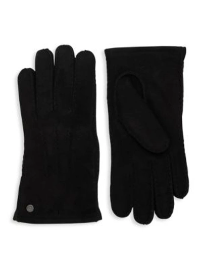Ugg Sheepskin Gloves In Black