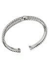 David Yurman Sterling Silver Cable Loop Bracelet With Diamonds In White/silver