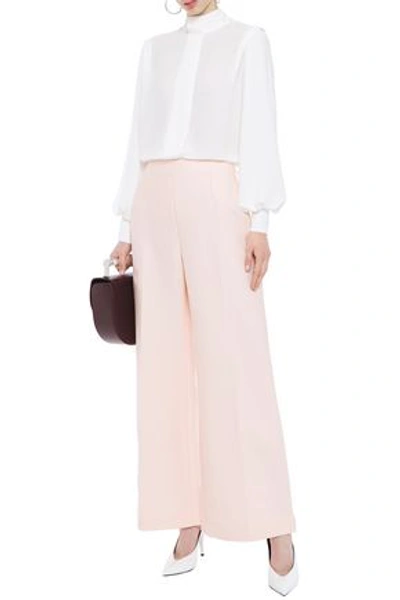 Emilia Wickstead Cloqué Wide-leg Trousers In Baby Pink