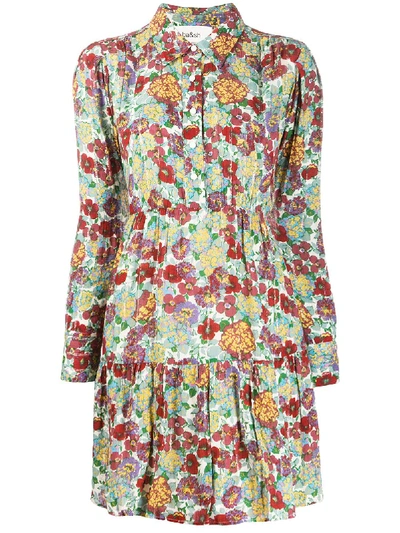 Ba&sh Ba & Sh Poldie Floral Print Dress In Neutrals