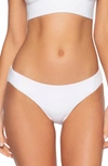 Becca By Rebecca Virtue Shirred Hipster Bikini Bottoms In White