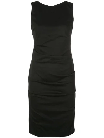 Nicole Miller Ruched Cocktail Dress In Black | ModeSens