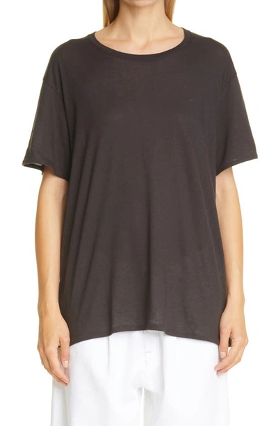 R13 Boy Cotton & Cashmere Tee In Washed Black