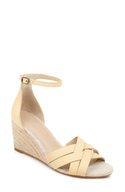 Splendid Women's Maddy Ankle Strap Wedge Sandals In Limoncello Leather