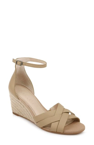 Splendid Women's Maddy Ankle Strap Wedge Sandals In Latte Leather