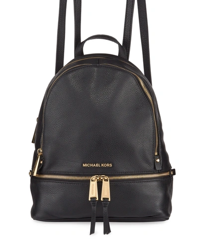 Michael Michael Kors Rhea Small Zip Backpack In Black