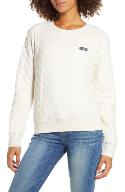Patagonia Quilt Crewneck Sweater In Dyno White