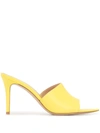 Gianvito Rossi Elle 90mm Mules In Yellow