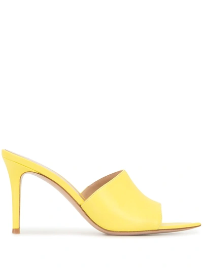 Gianvito Rossi Elle 90mm Mules In Yellow