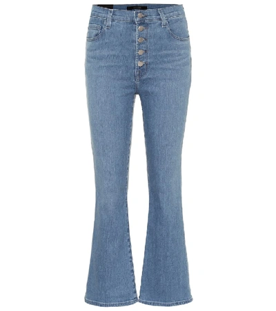 J Brand Lillie High-rise Flared Jeans In Blue