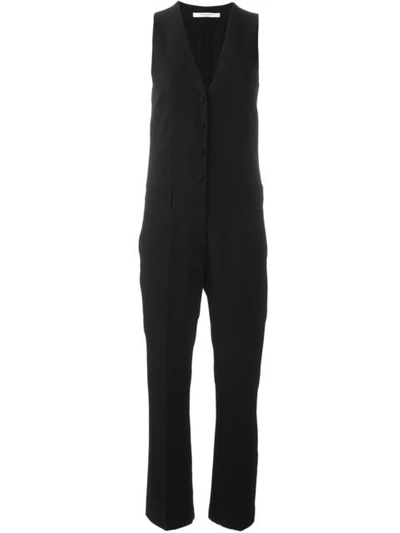 Givenchy Crepe Satin Jumpsuit In Black