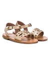 Pèpè Kids' Studded Open-toe Sandals In Gold