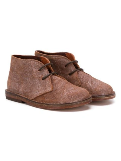 Pèpè Kids' Desert Ankle Boots In Brown