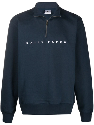 Daily Paper Alias High Neck Sweatshirt In Blue