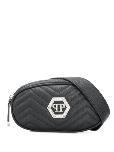 Philipp Plein Junior Kids' Hexagon Belt Bag In Black