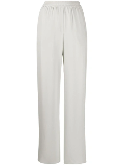 Emporio Armani Flared Style Trousers In Grey