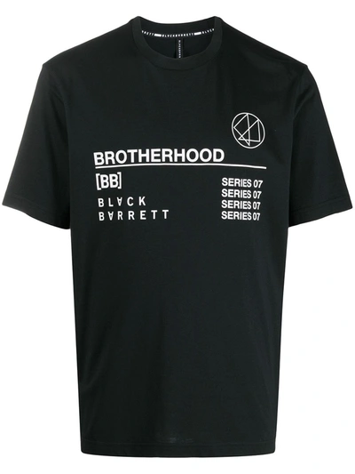 Blackbarrett Brotherhood Logo Print T-shirt In Black