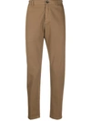Department Five Prince Pleat Detail Chino Trousers In Dark Beige