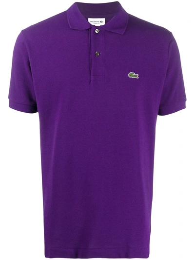 Lacoste Polo Patch Polo Shirt In Purple
