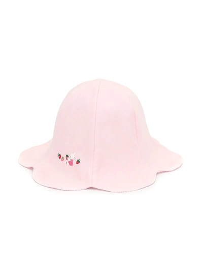 Familiar Babies' 花瓣造型短檐帽 In Pink