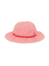 Familiar Kids' Checkered Sun Hat In Red