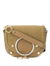 See By Chloé Mara Logo Charm Detail Crossbody Bag In Green
