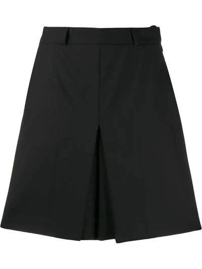 Ami Alexandre Mattiussi Pleat-detail Knee-length Shorts In Black