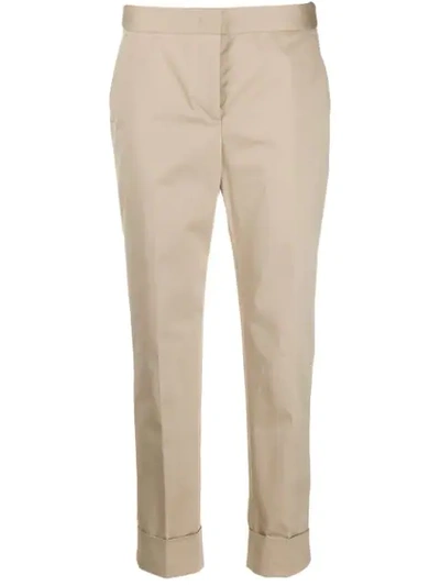 Pt01 Slim-fit Tailored Trousers In Beige