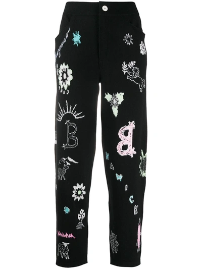 Barrie Boyfriend Symbols Trousers In Black