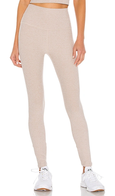 Beyond Yoga Spacedye High Waisted Midi Legging In Sand Swept & Desert Suede